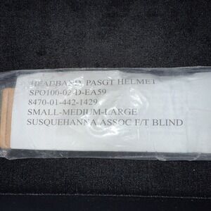 VTG US Military Surplus PASGT Helmet‎ Headband SPO100-02-D-EA59 1.5" Strap 4831